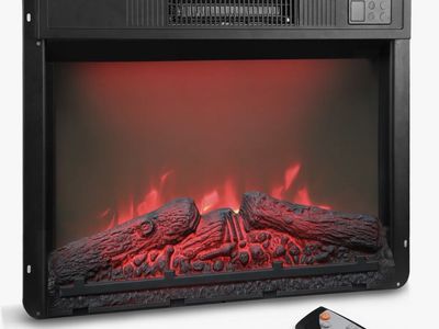 23'' W Electric Fireplace Insert Adjustable Color