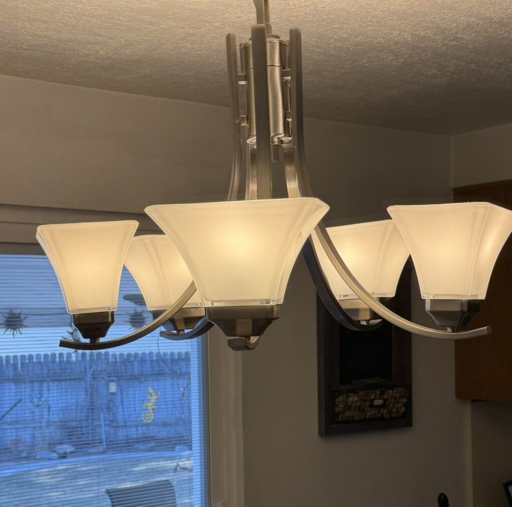 Light Fixture Hanging Brushed Nickel