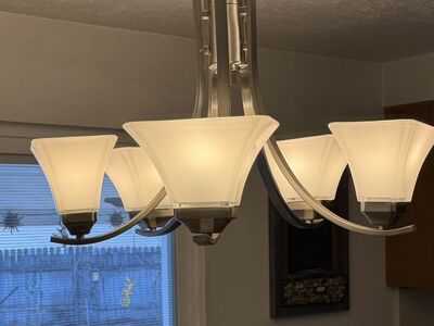 Light Fixture Hanging Brushed Nickel