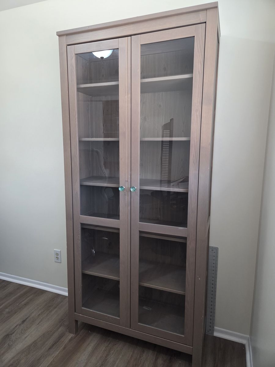 Bookcase with Glass Doors – $25 | Pickup Only