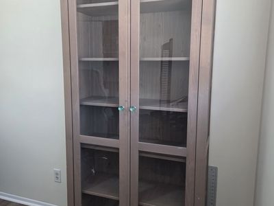 Bookcase with Glass Doors – $25 | Pickup Only