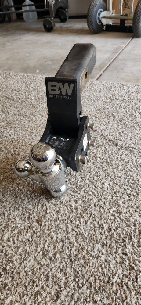 B&W Trailer Hitch Tow & Stow Adjustable Ball Mount Hitch with 3-way Ball
