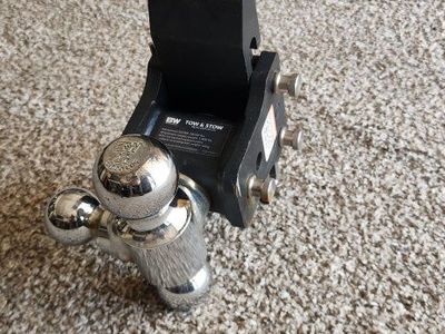 B&W Trailer Hitch Tow & Stow Adjustable Ball Mount Hitch with 3-way Ball