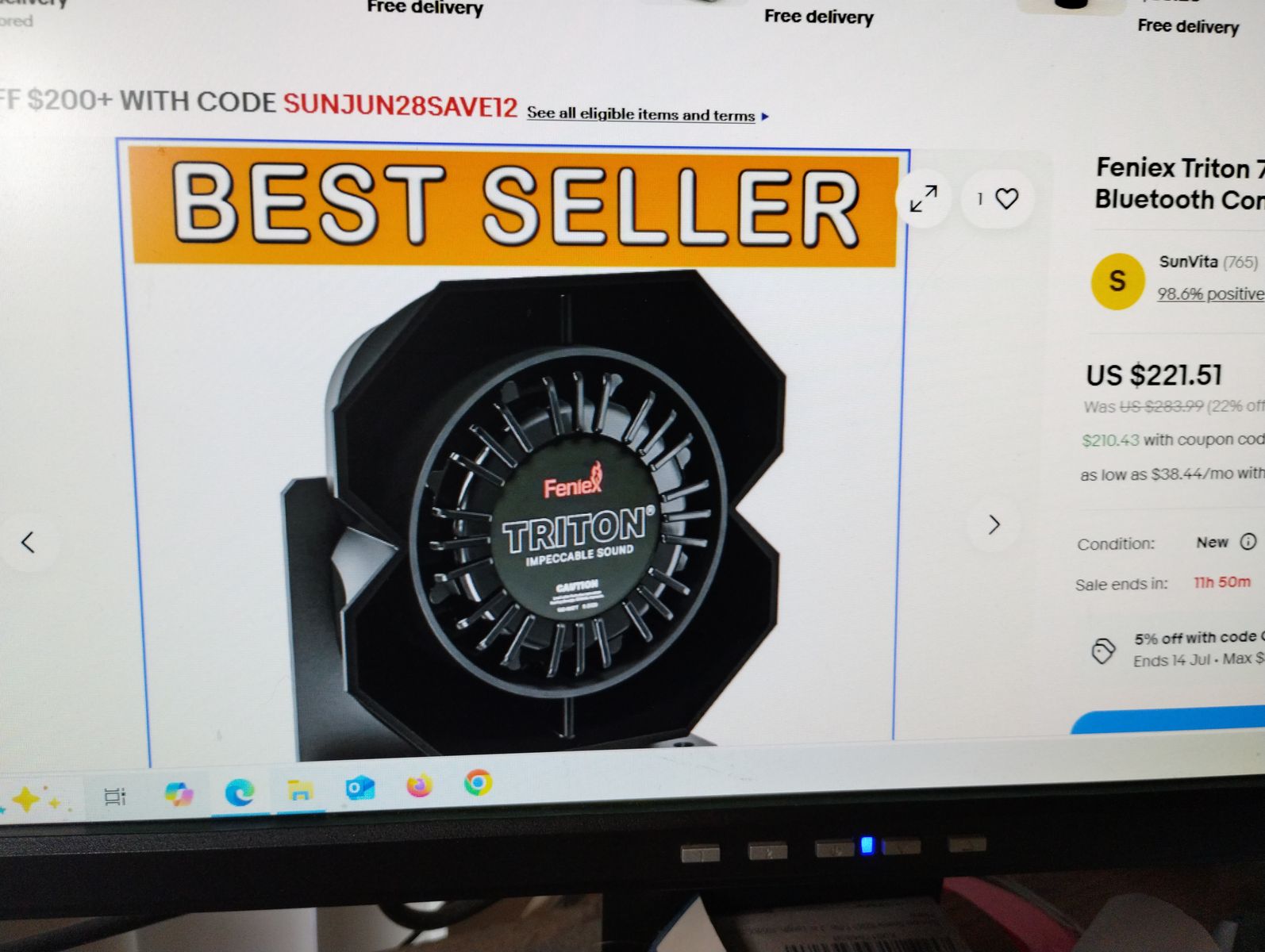 7 inch  table top100w speaker w/ Bluetooth conectivy