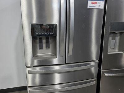 Whirlpool 4 Door French Door Refrigerator — Stainless, 36 Inch, 24.5 Cu Ft, Brand New