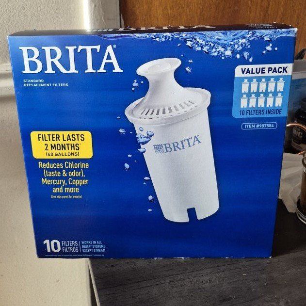 New! Brita Advanced Pitcher Filter 10 Pack Total Water Filters