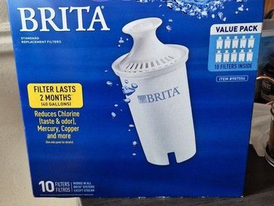 New! Brita Advanced Pitcher Filter 10 Pack Total Water Filters