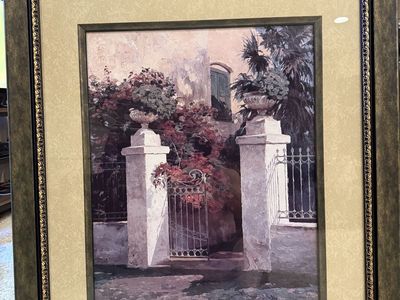 Large Elegant Framed Garden Art Print – 38" × 42"