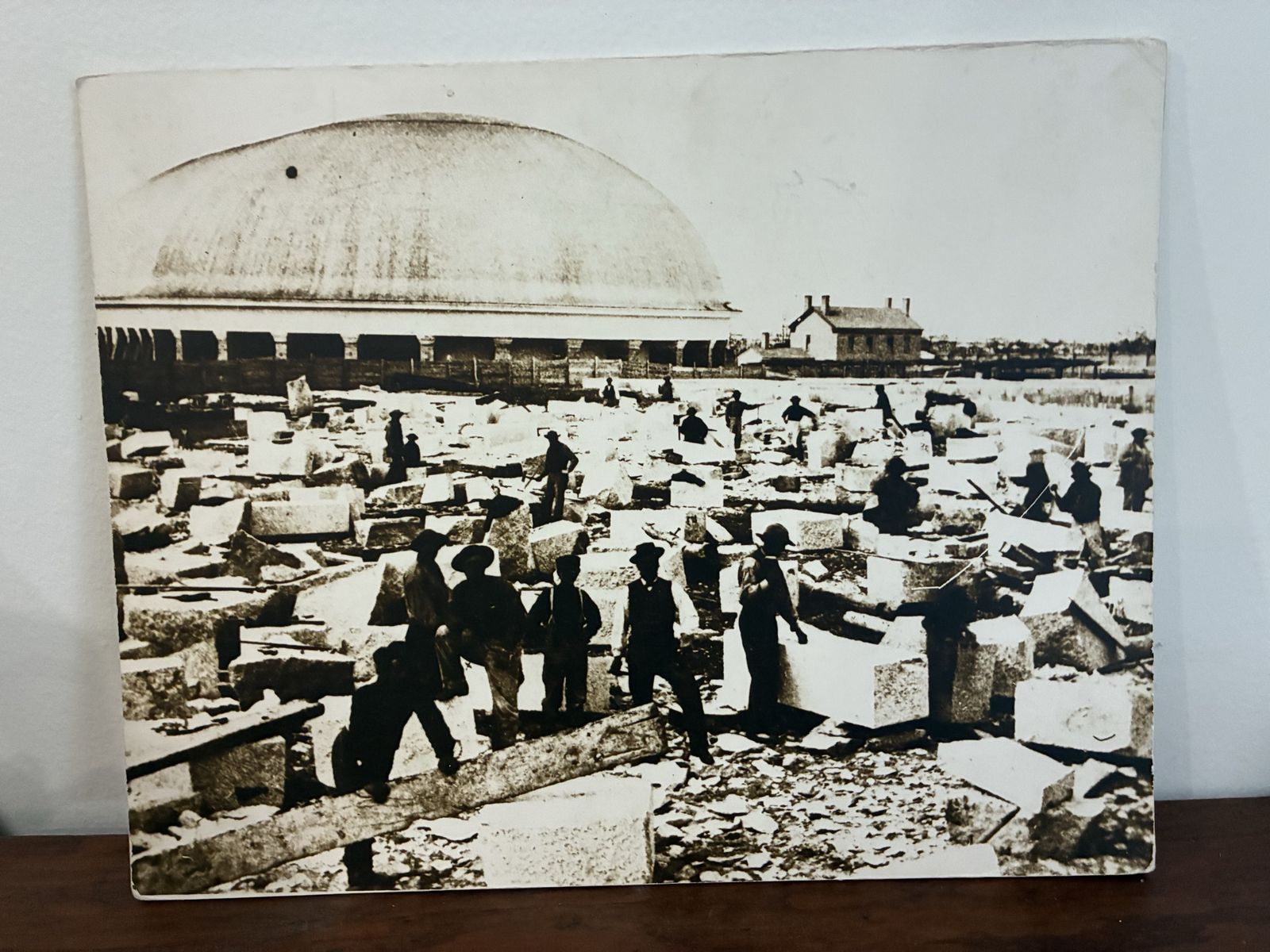 Vintage Salt Lake Tabernacle Quarry Worker approx 14x11