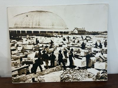Vintage Salt Lake Tabernacle Quarry Worker approx 14x11