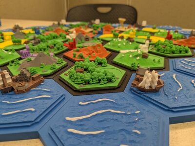 3D printed Settlers of Catan
