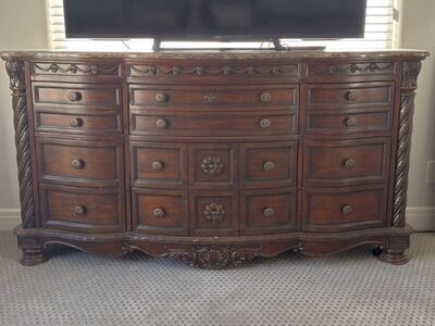 Ashley Furniture North Shore Dresser with Marble Inlay Top