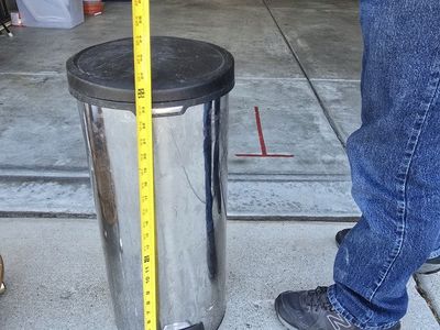 Stainless Steel Step Trash Can with Black Lid