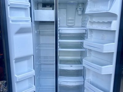 GE Profile Black Side-by-Side Refrigerator with Ice & Water Dispenser