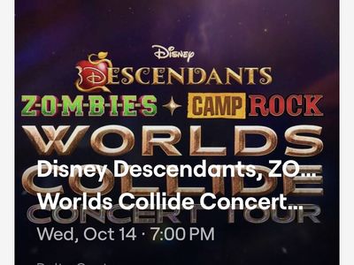 Disney Descendants, Zombies, Camp Rock Worlds Collide Concert Tickets Delta Center Oct 14