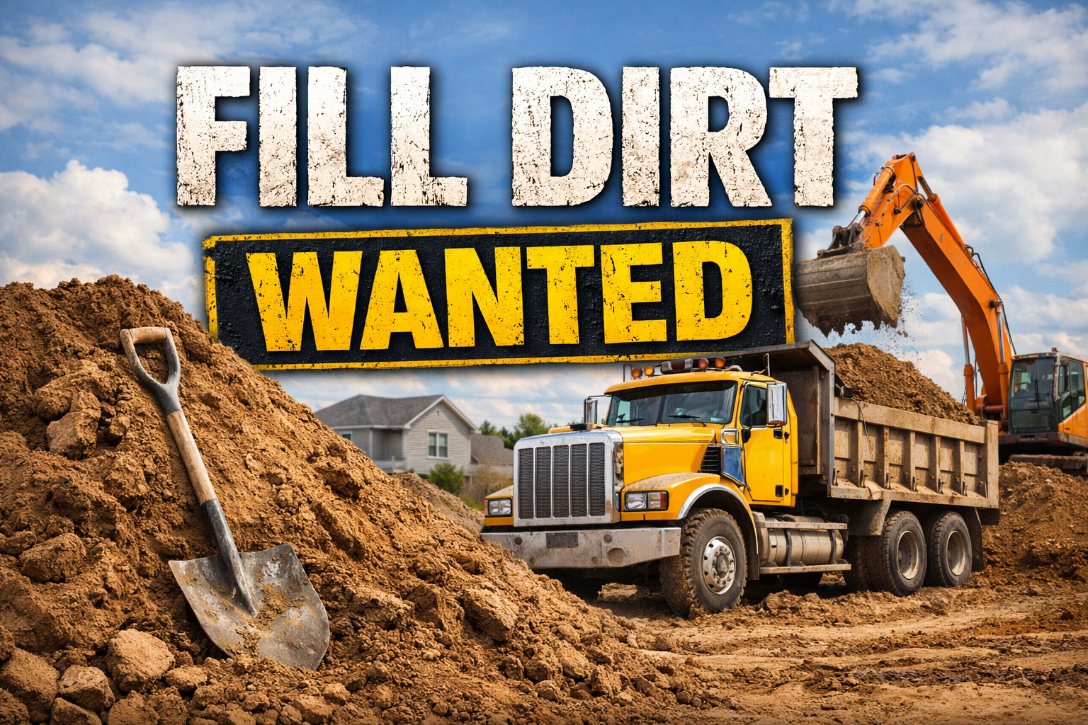 FILL DIRT WANTED – DUMP SITE AVAILABLE