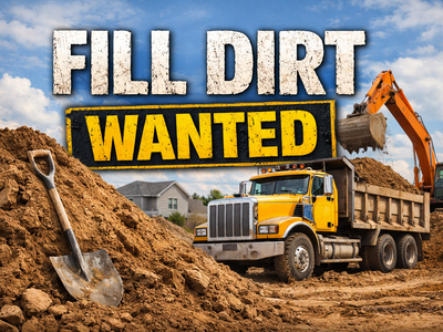 FILL DIRT WANTED – DUMP SITE AVAILABLE