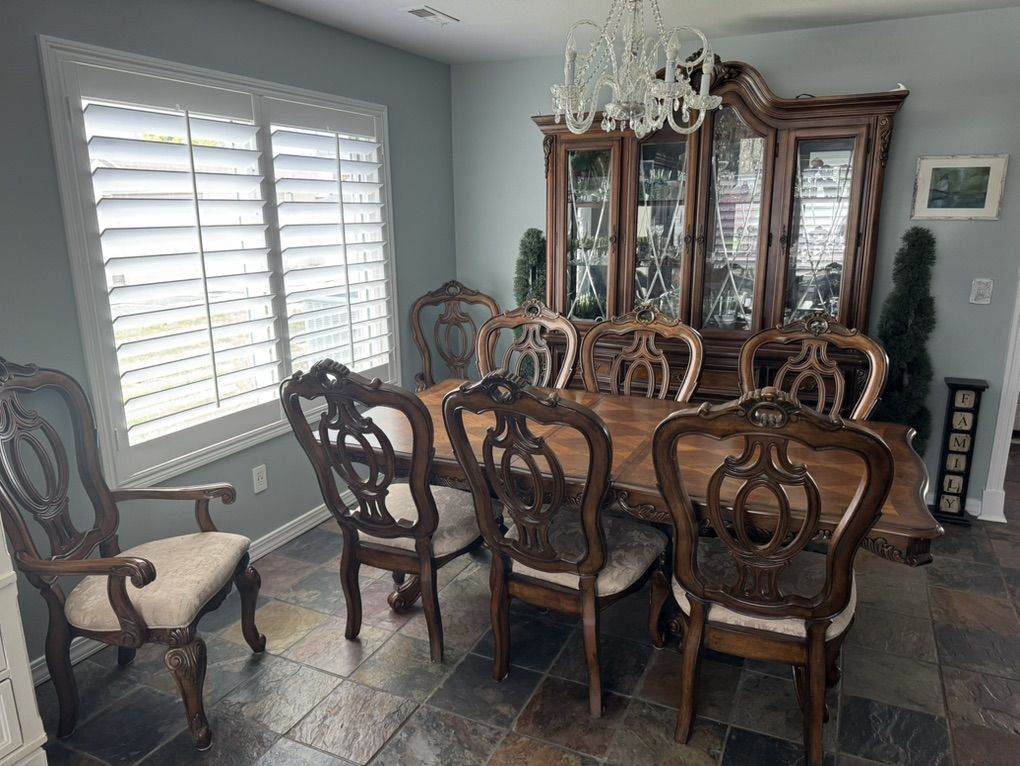 Dining Table And China Cabinet