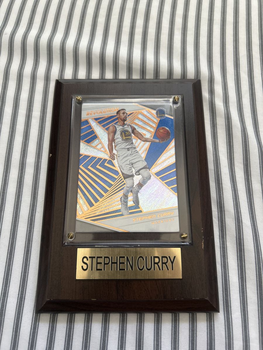 Stephen Curry Revolution Warriors NBA Basketball Card Plaque Display Collectible