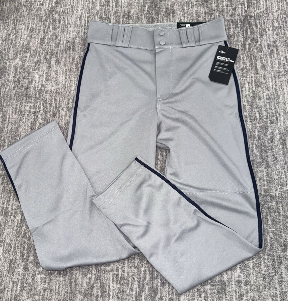 Grey Youth Baseball Pants Size Large