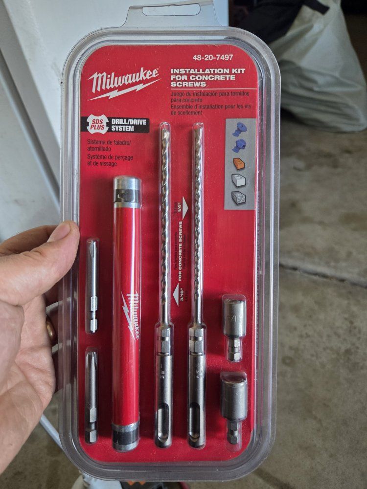 Milwaukee 48-20-7497 SDS-Plus Drill/Drive System Concrete Screw Installation Kit