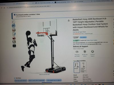 Basketball goal/44inch backboard and stand