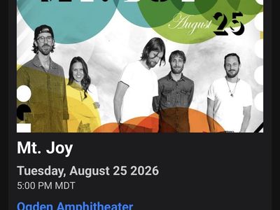 Mt. Joy GA Tickets - Ogden Amphitheater $50