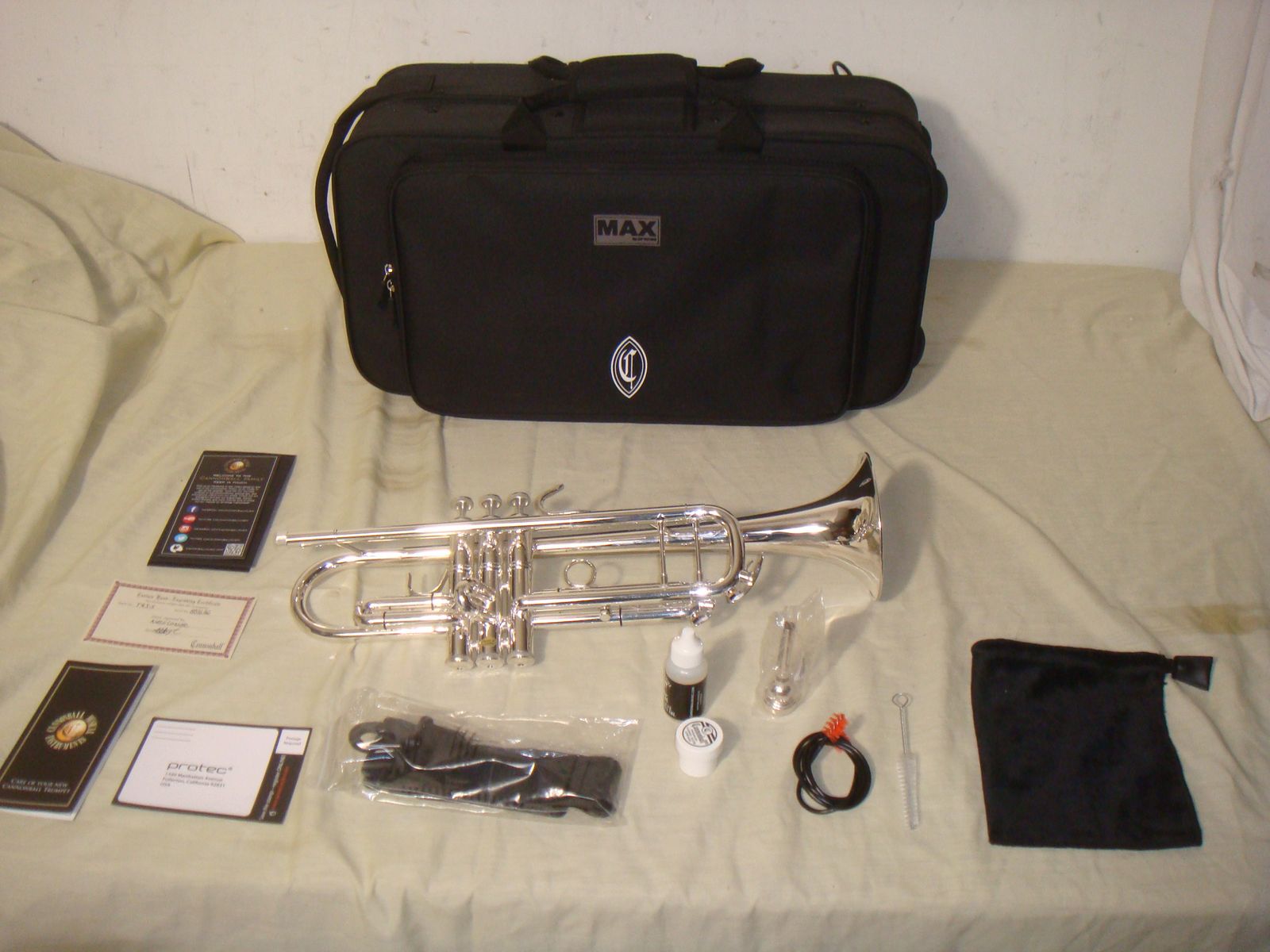 CANNONBALL TRS-S SCEPTYR SEMI-PRO SILVER PLATED TRUMPET WITH PROTEC MAX CASE -NOB!