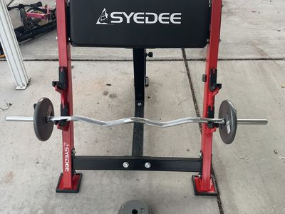Preacher Curl Bench W/bar&weights