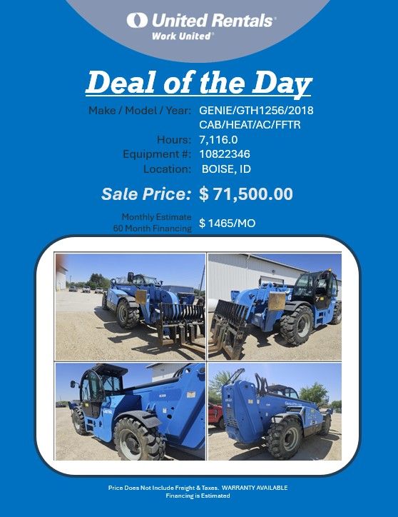 Fork lift 10K Reach Genie 1256 2018 cab heat 7116 Boise idaho 71500K