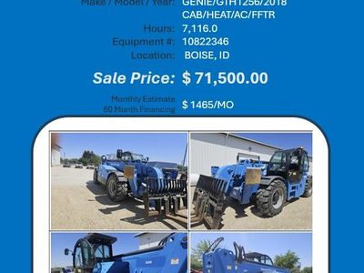 Fork lift 10K Reach Genie 1256 2018 cab heat 7116 Boise idaho 71500K