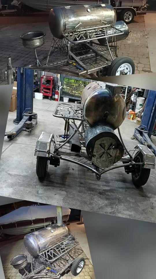 100% Hand-Built Custom 60-Gal Mobile Smoker & Utility Trailer – Brand New Master Build
