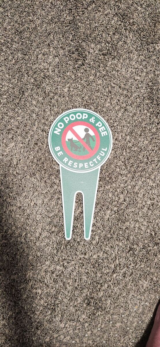 2 Pack No Poop and Pee Dog Signs Be Respectful for Yard Outdoor Lawn Garden