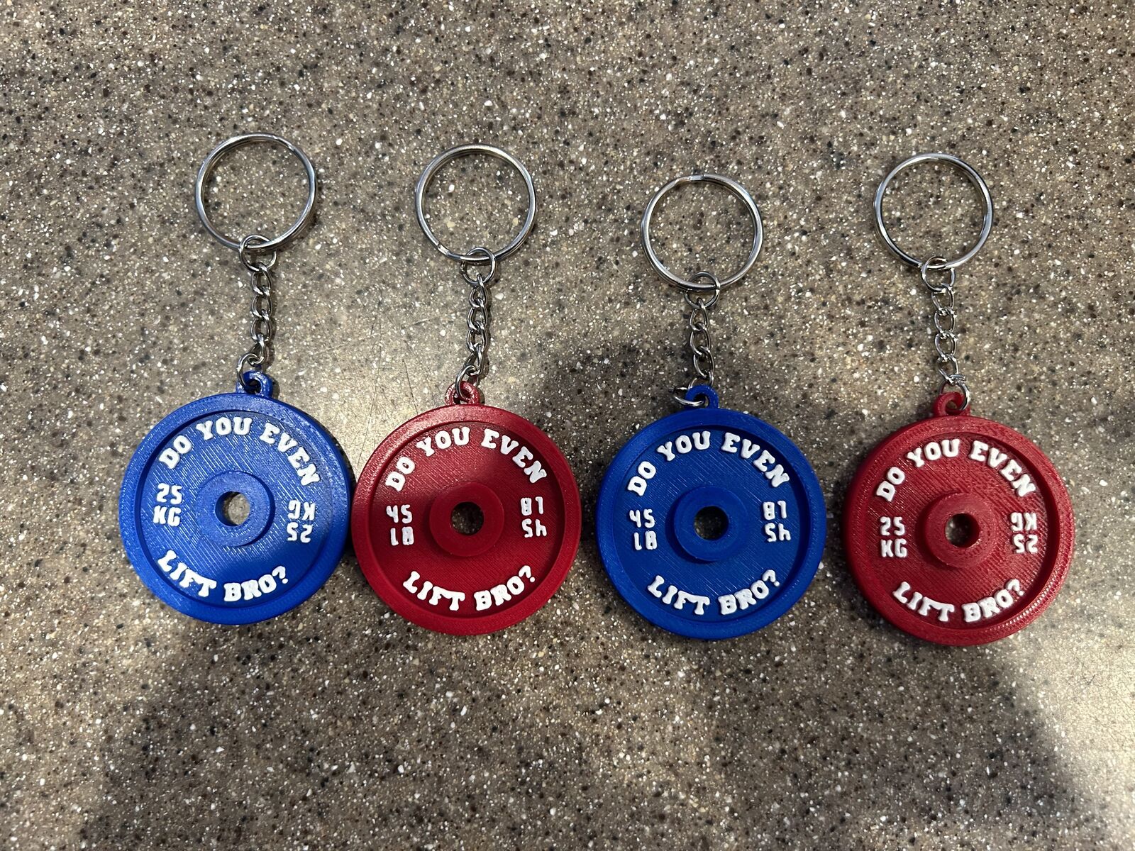 3D Print "Do You Even Lift Bro?" Weight Keychains