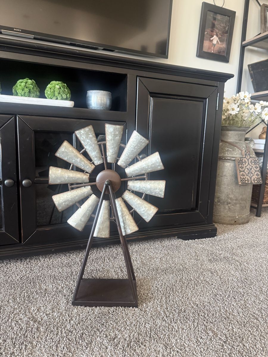 Metal Windmill Decor Tabletop Figurine