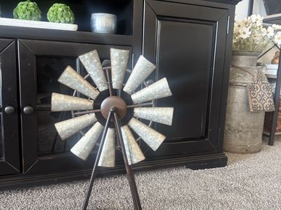 Metal Windmill Decor Tabletop Figurine