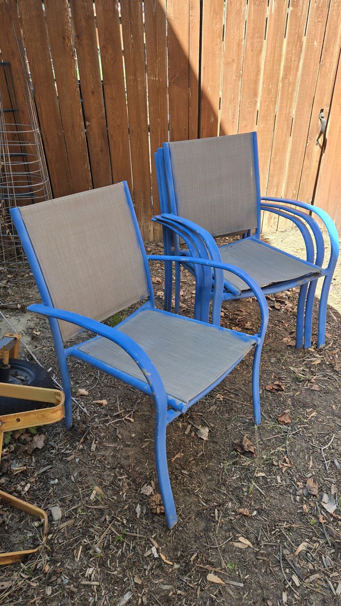 Patio chairs, set of 4