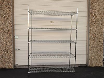 Metal wire shelving Metro style