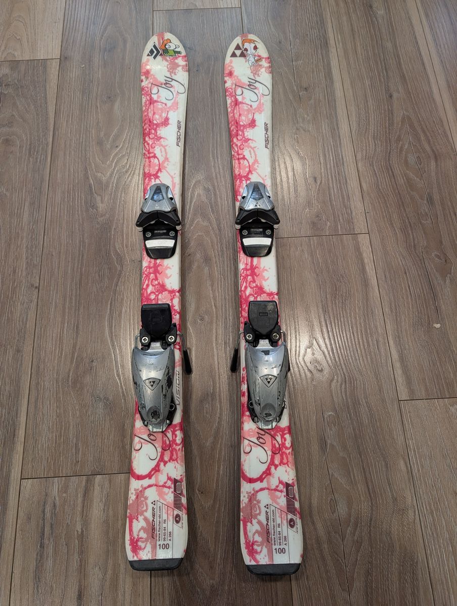 Kids Fischer Skis 100 Cm W/ Rossingnol Boots 18-19.5 235 MM