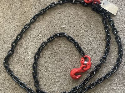 Dayton 2UKD7G Single Leg Welded Chain Slings Grade 80 9/32" 10 foot