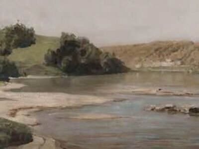 Oka River by Vasily Polenov Print on Canvas, Unframed