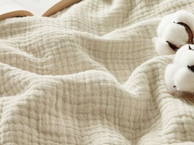 Bedsure 100% Cotton Muslin Blanket King Size for Bed - 4-Layer Breathable and Lightweight Thin Soft Summer Gauze Muslin Blanket