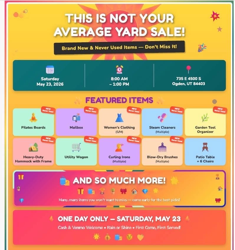 Not Your Average Yard Sale!