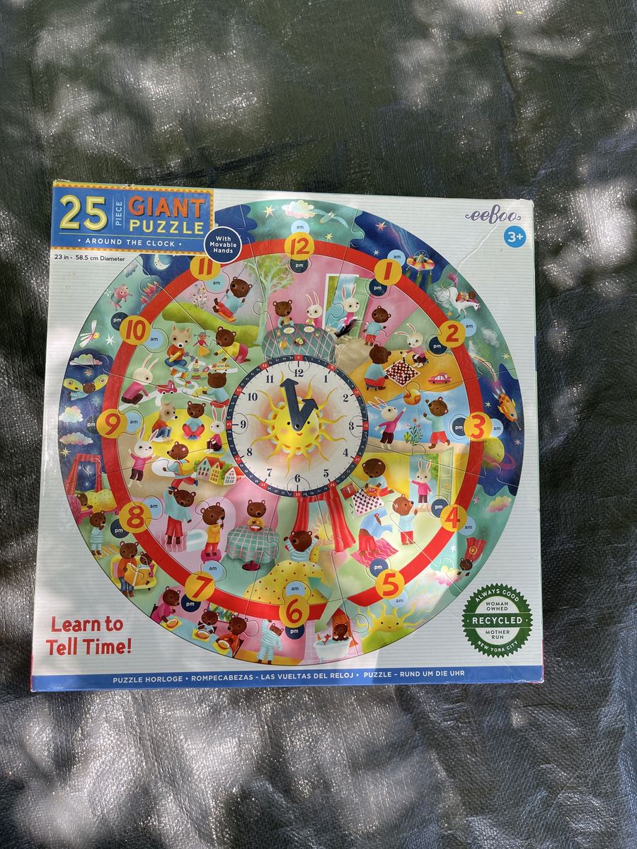 Free telling time puzzle