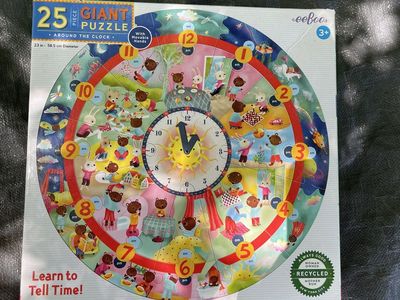 Free telling time puzzle