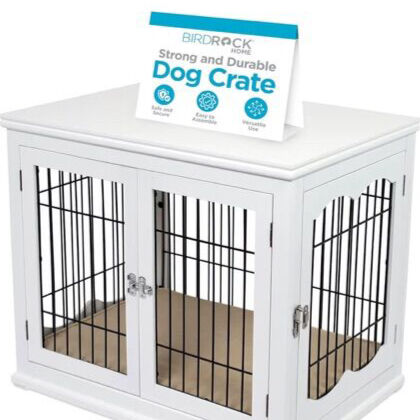 White Decorative Dog Crate Furniture