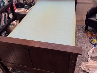 Twin Bed, Mattress And Foam Topper