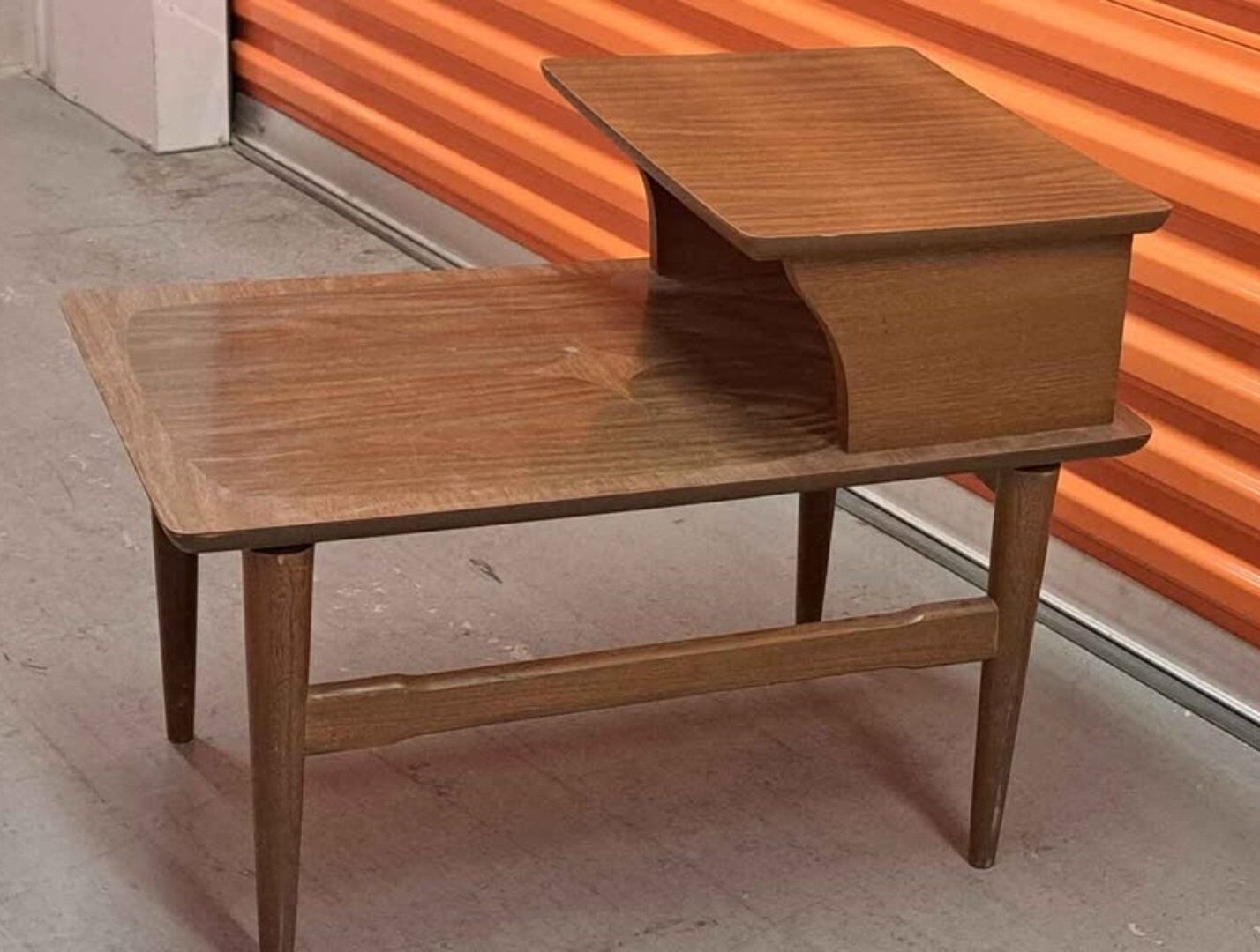 mid-century modern end table nightstand formica to
