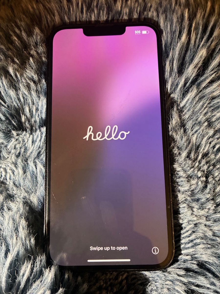 iPhone 13 Pro, 256GB in Sierra Blue. (looks light gray)