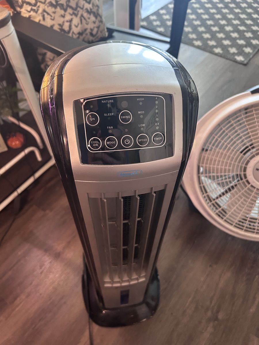 NewAir Portable Evaporative Tower Cooling Fan with Ionizer and Timer